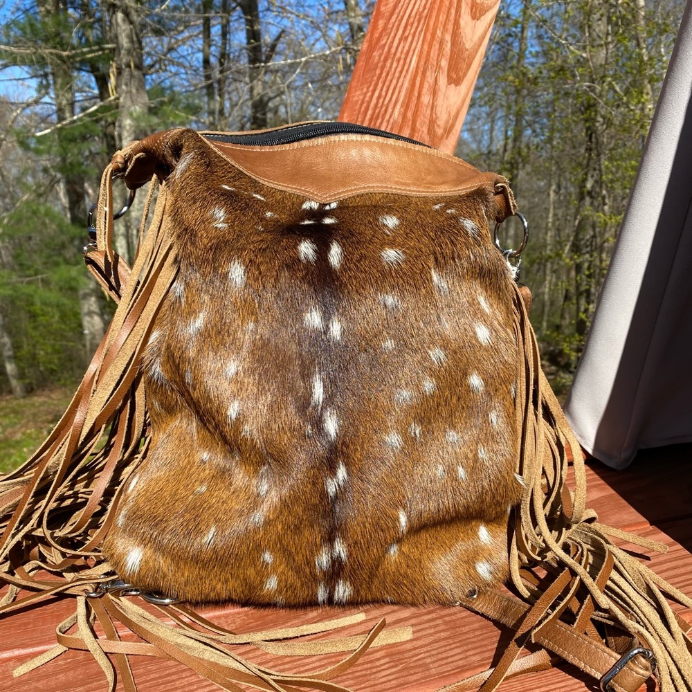Holy Cow Couture Large Axis Hide Bagpack